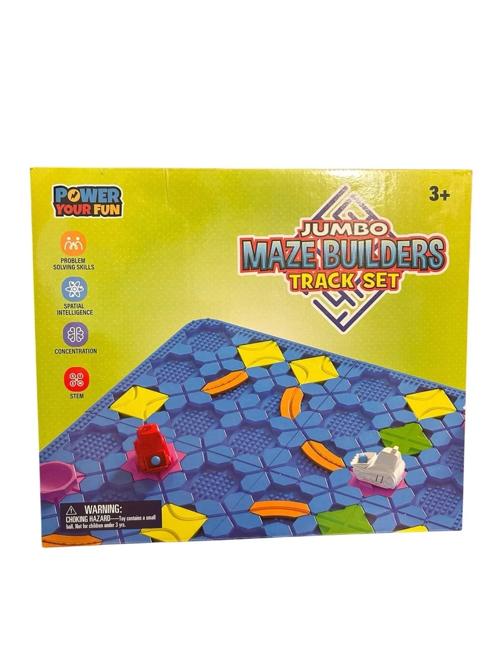 🧩 Power Your Fun Jumbo Maze Builders Track Set – STEM Toy for Kids 3+